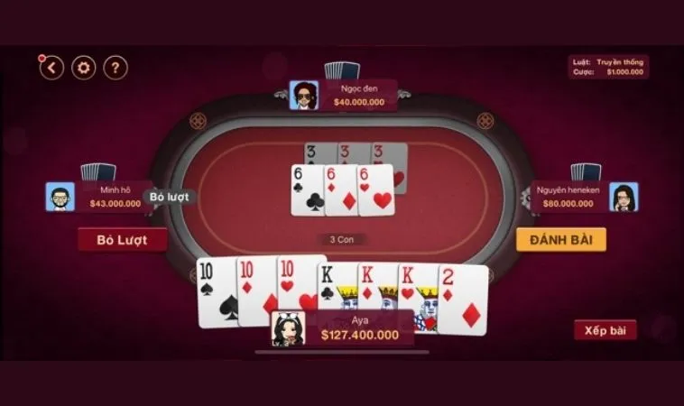 Bàn chơi Tiến Lên Miền Nam Nohu90