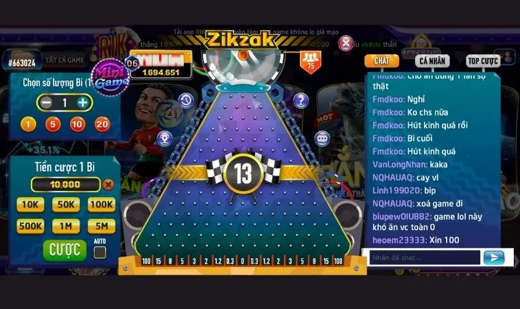 Giao diện chơi game nhanh ZicZac Tại Nohu90